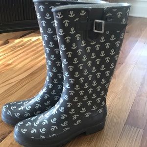 Sperry Pelican Graph Anchor rain boot 9